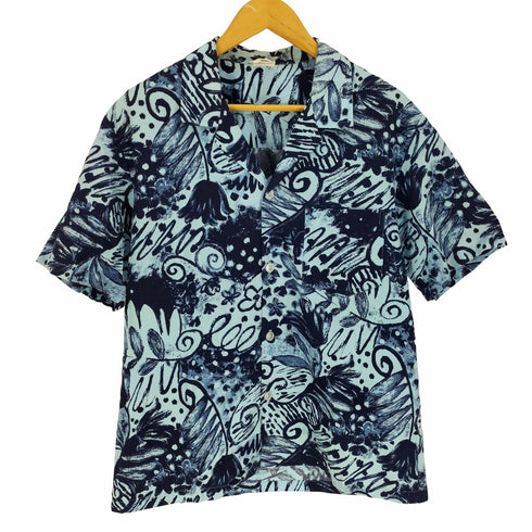 LIVE ハワイ製 総柄 アロハ シャツ メンズ import:M