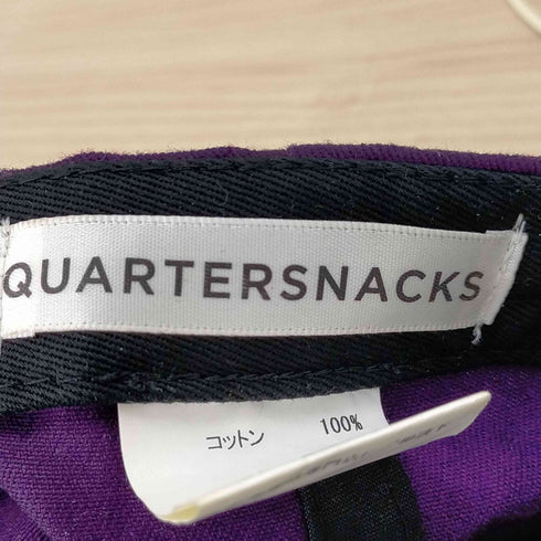クォータースナックス QUARTERSNACKS 刺繍 スナップバック 6パネル キャップ メンズ