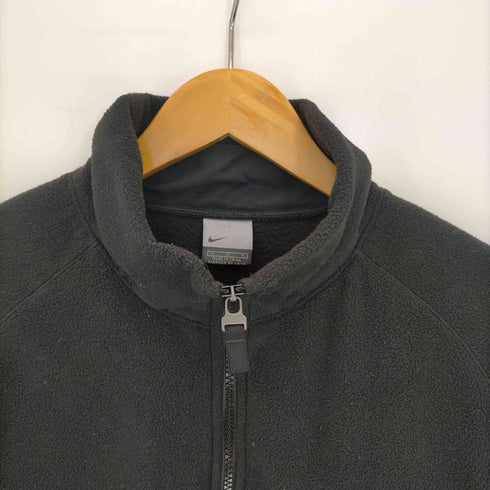 ナイキ NIKE 00s 裾スウォッシュ ドローコード ハーフジップフリースプルオーバー メンズ import:M