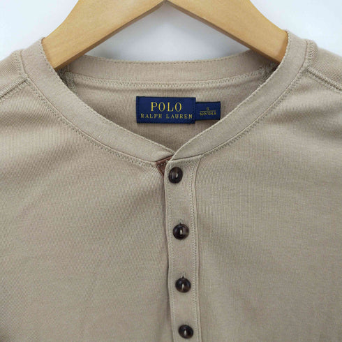ポロラルフローレン POLO RALPH LAUREN エルボーパッチ ヘンリーネック トップス メンズ import:S