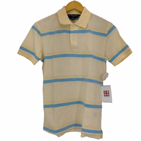 ブルックスブラザーズ BROOKS BROTHERS slim fit リネン混 ワンポイント ボーダーポロシャツ レディース import:XS