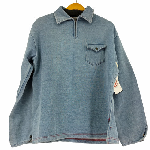 ネイチャーブルー NATURE BLUE ハーフジップスウェット メンズ JPN:M