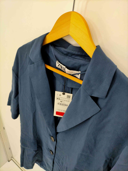 ザラ ZARA ショートスリーブテーラードシャツジャケット メンズ import:XS