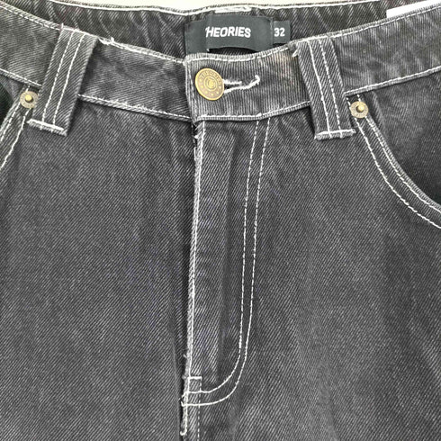 セオリーズ theories ブラックデニムパンツ メンズ 32