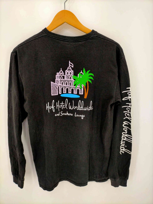 ハフ HUF 両面プリント クルーネック L/S Tシャツ レディース import:M