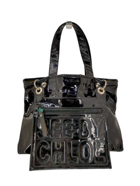 シーバイクロエ SEE BY CHLOE エナメルトートバッグ レディース FREE