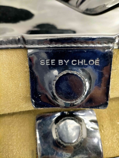 シーバイクロエ SEE BY CHLOE エナメルトートバッグ レディース FREE