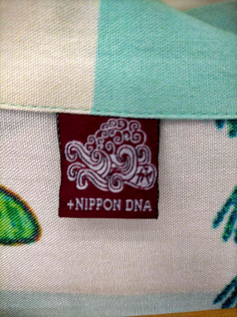 NIPPON DNA インド製 総柄 レーヨン 開襟 S/Sシャツ メンズ