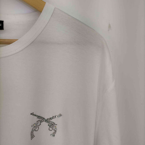 ロアーローガンス roar roarguns 20ss スワロフスキー二丁拳銃 クルーネック半袖Tシャツ メンズ 3