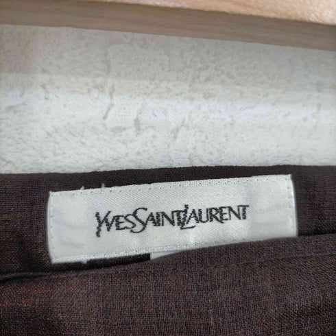 イヴサンローラン Yves Saint Laurent サマーウール ロング プリ―ツスカート レディース