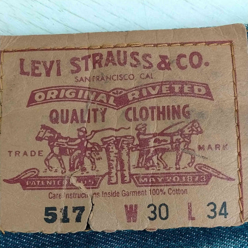 リーバイス Levis 517 ボタン裏刻印J38 ブーツカットデニム メンズ W30 L34