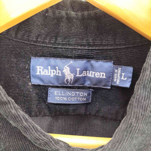 ラルフローレン RALPH LAUREN 90S ELLINGTON ポニー刺繍 コーデュロイ B.D シャツ メンズ import:L