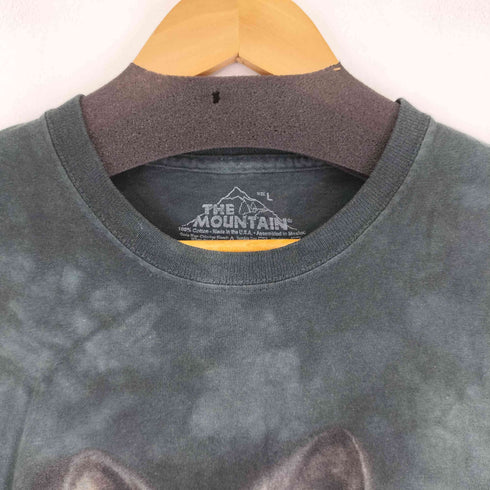 ザマウンテン the mountain アニマルプリント S/S タイダイTシャツ オオカミ メンズ import:L