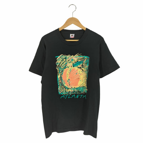 フルーツオブザルーム FRUIT OF THE LOOM 90s USA製 シングルステッチ ATLANTA フロントプリント クルーネックTシャツ メンズ import:M