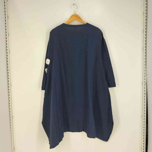 サンバレー Sun Valley リネンコットン 裾ワイド ロングシャツワンピース レディース JPN:M