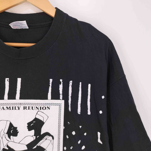 ヘインズ Hanes 90s 1993© USA製 WACP Salute to Mali Collection FAMILY REUNION シングルステッチ クルーネックTシャツ メンズ import:XL