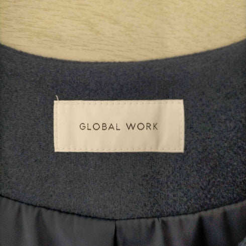 グローバルワーク GLOBAL WORK 軽やかストレッチノーカラーコート レディース JPN:M
