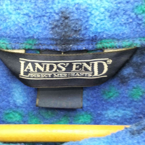 ランズエンド LANDS END USA製 ポリエステル 総柄フリースジャケット レディース import:L