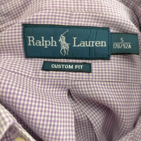 ラルフローレン RALPH LAUREN CUSTOM FIT チェック柄ポニー刺繍オックスフォードシャツ メンズ JPN:S