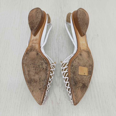 ジョルジオアルマーニ Giorgio Armani フラットパンプス 編み込みレザーパンプス レディース JPN:23 35 1/2