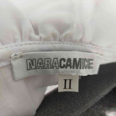 ナラカミーチェ NARA CAMICIE フリルストライプシャツ レディース JPN:2