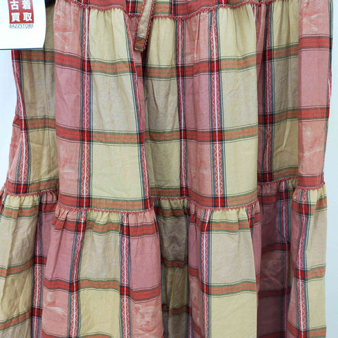 ピンクハウス PINK HOUSE 23AW チェックティアードスカート レディース