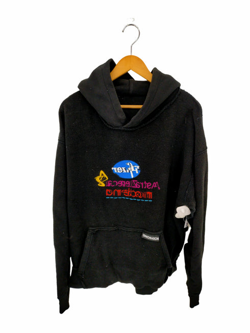 ボディソング BODY SONG 22AW GlitchembHOODIE BLACK メンズ JPN:M
