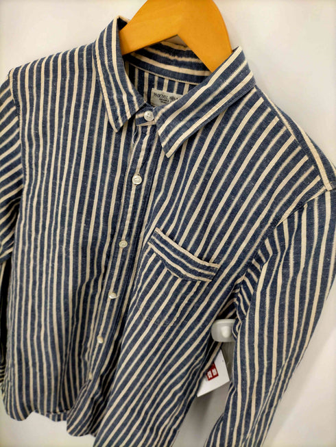 フィグベルメーカーズアンドコー PHIGVEL MAKERS & Co. コットン ストライプ L/S シャツ メンズ 14 1/2