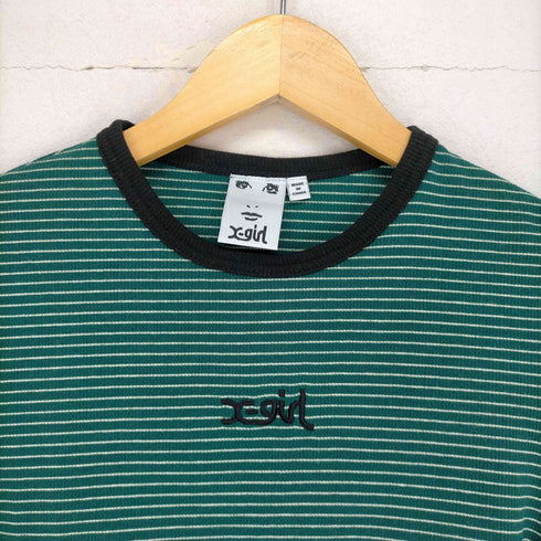 エックスガール X-girl 23SS MILLS LOGO S/S CROPPED TOP レディース JPN:M