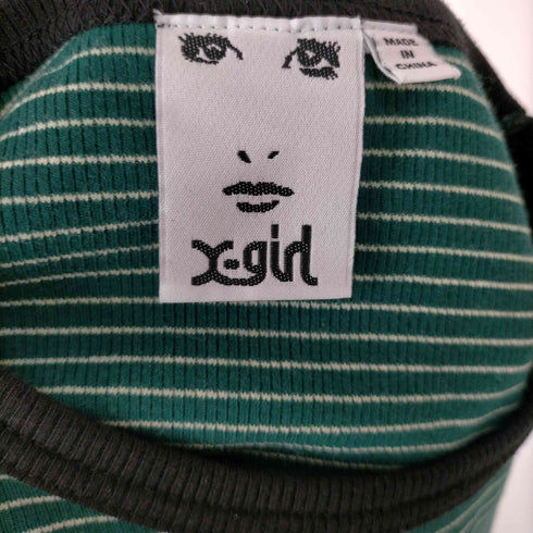 エックスガール X-girl 23SS MILLS LOGO S/S CROPPED TOP レディース JPN:M