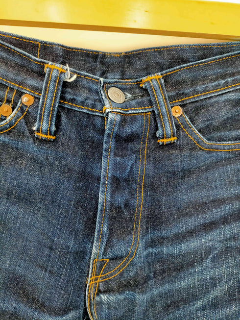 ザファットヘッド the flat head LOT 3009 ボタンフライ スキニーデニムパンツ レディース 28×36