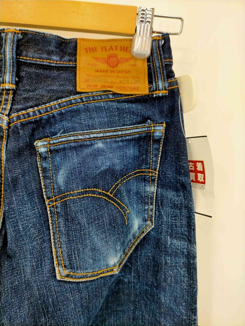ザファットヘッド the flat head LOT 3009 ボタンフライ スキニーデニムパンツ レディース 28×36
