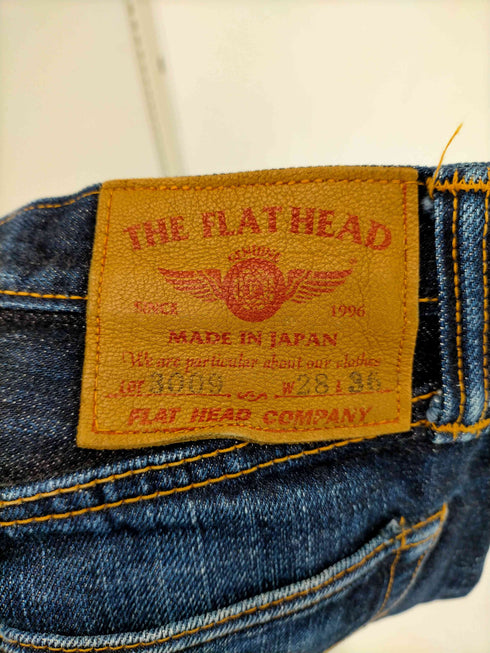 ザファットヘッド the flat head LOT 3009 ボタンフライ スキニーデニムパンツ レディース 28×36