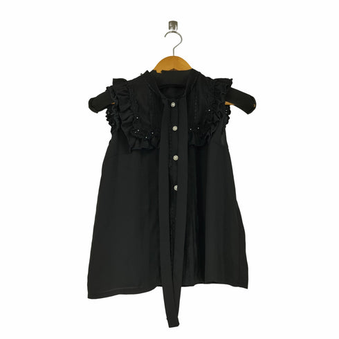 アクシーズファム axes femme レースノースリーブブラウス レディース