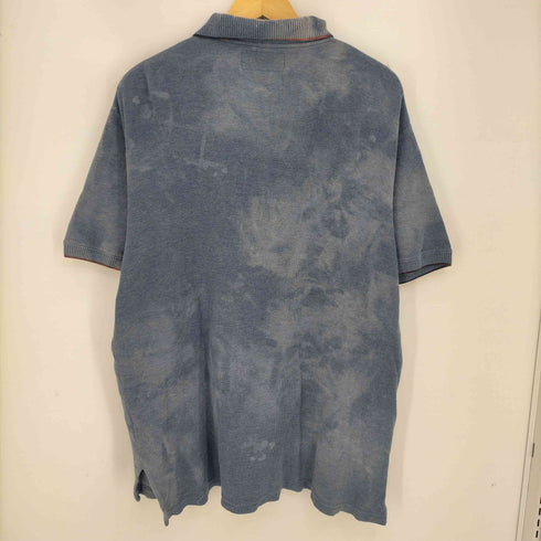 ポロスポーツラルフローレン POLO SPORT RALPH LAUREN 90s ロゴ刺繍 裾スリット タイダイ染め ポロシャツ メンズ import:L