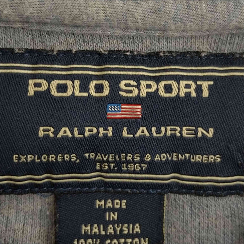 ポロスポーツラルフローレン POLO SPORT RALPH LAUREN 90s ロゴ刺繍 裾スリット タイダイ染め ポロシャツ メンズ import:L