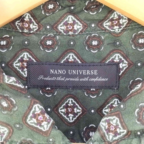 ナノユニバース nano universe リゾートグラフィックホリゾンタルカラーシャツ メンズ JPN:XL