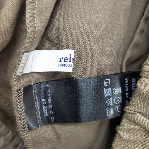 ジャーナルスタンダードレリューム JOURNAL STANDARD relume 24SS 麻スリットイージーパンツ レディース 38