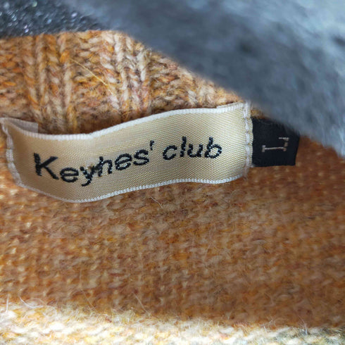 keyhes club ボーダーウールジップニット メンズ JPN:L
