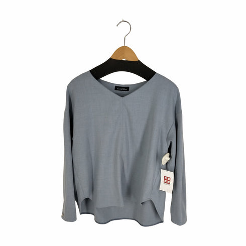 ユナイテッドアローズグリーンレーベルリラクシング UNITED ARROWS green label relaxing TR サキソニー Vネック ブラウス レディース