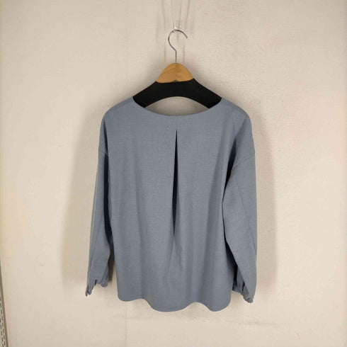 ユナイテッドアローズグリーンレーベルリラクシング UNITED ARROWS green label relaxing TR サキソニー Vネック ブラウス レディース