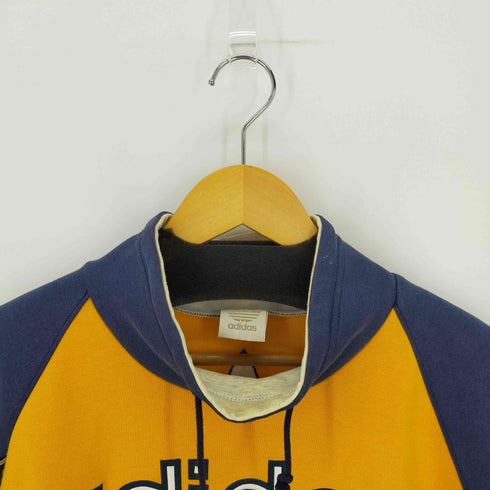 アディダス adidas 80S-90S マルチカラースウェット ハイネック モックネック トレフォイルロゴ メンズ JPN:M