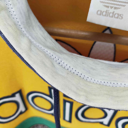 アディダス adidas 80S-90S マルチカラースウェット ハイネック モックネック トレフォイルロゴ メンズ JPN:M