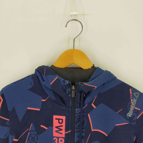 リーボック Reebok ワンシリーズ ムービングハイブリッド グラフィックスウェットフルジップフーディ ジップアップパーカー レディース JPN:L