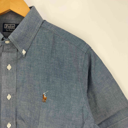 ポロバイラルフローレン Polo by RALPH LAUREN ポニー刺繍 ボタンダウンシャンブレーシャツ メンズ import:L