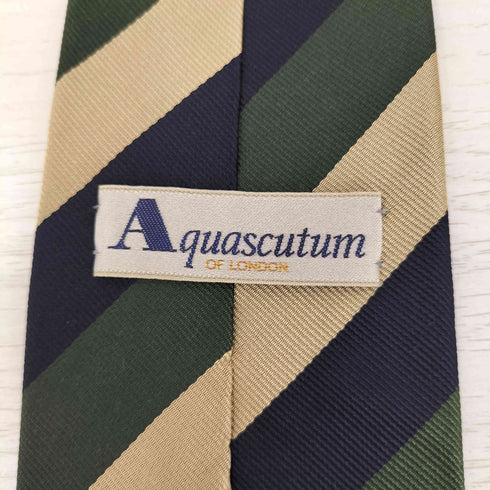 アクアスキュータム AQUASCUTUM ストライプ シルクネクタイ メンズ