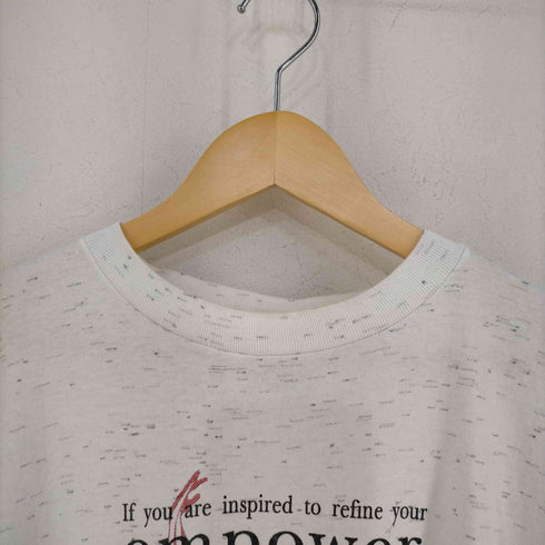 オニータ ONEITA 裾袖シングル バレリーナプリント empower the artist in you カスレ クルーネックTシャツ メンズ import:L