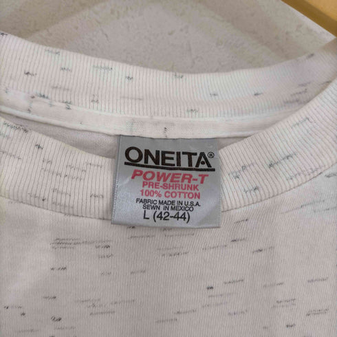 オニータ ONEITA 裾袖シングル バレリーナプリント empower the artist in you カスレ クルーネックTシャツ メンズ import:L