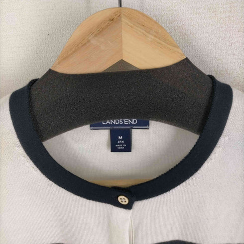 ランズエンド LANDS END スーピマコットンボーダーカーディガン レディース JPN:M