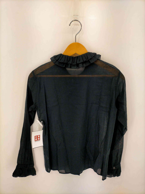 アニエスベー agnes b. 長袖フリルカラーシアーシャツ レディース JPN:36